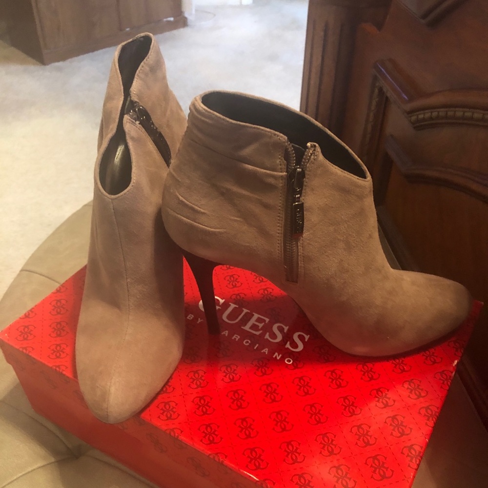 Guess Natural Suede Booties